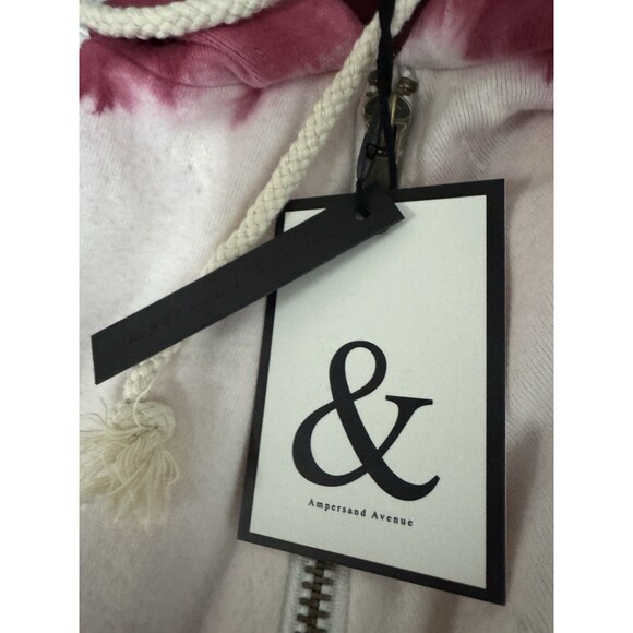 Ampersand Ave Double Hood Dip Dye Pink Womens Sweatshirt Hoodie Size M NWT - Picture 5 of 7